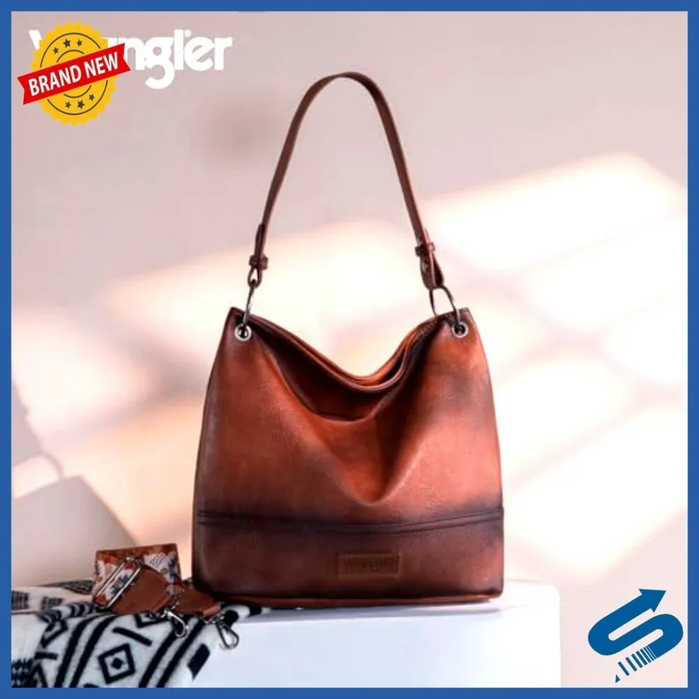 Vegan Leather Hobo Bag with Removable Straps, Two Inner Pockets